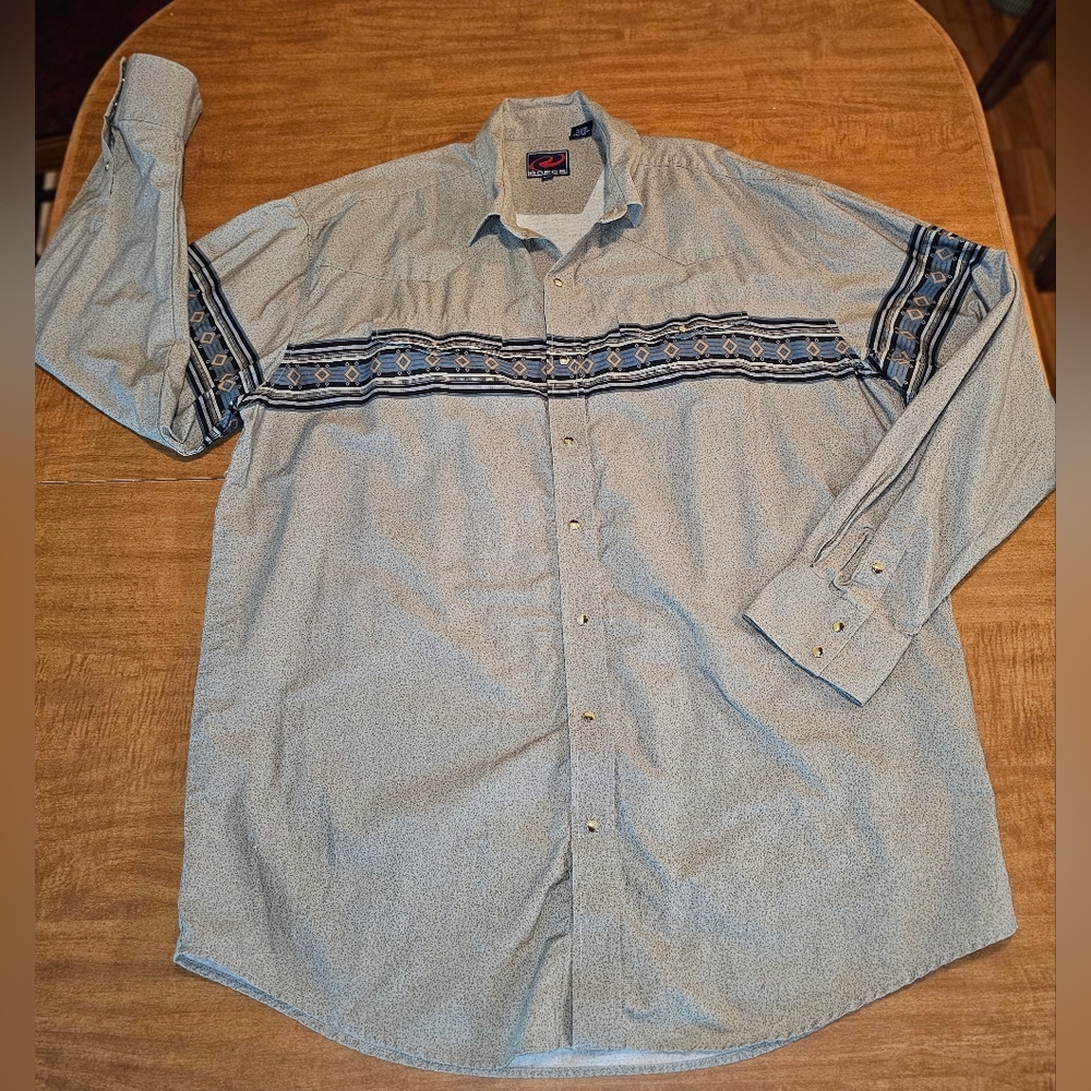Roper Rodeo Aztec Western Wear Rodeo Southwest Pearl Snap Shirt Mens XXL 2XL C21